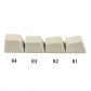 4-in-1 OEM R1~R4 Replacement Keycaps Kit  No Legends 1U for Cherry MX Switch